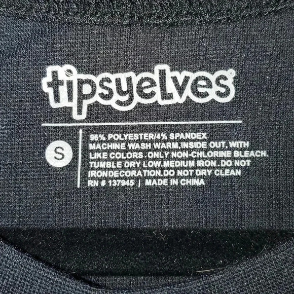 Tipsy Elves Get Lit Graphic Long Sleeve Lounge Top Women's Size Small NWT - Picture 3 of 9